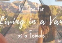 Tips for van life as a female graphic